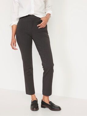 Old Navy High-Waisted Pixie Skinny Ankle Pants Size L Color Charcoal Gray